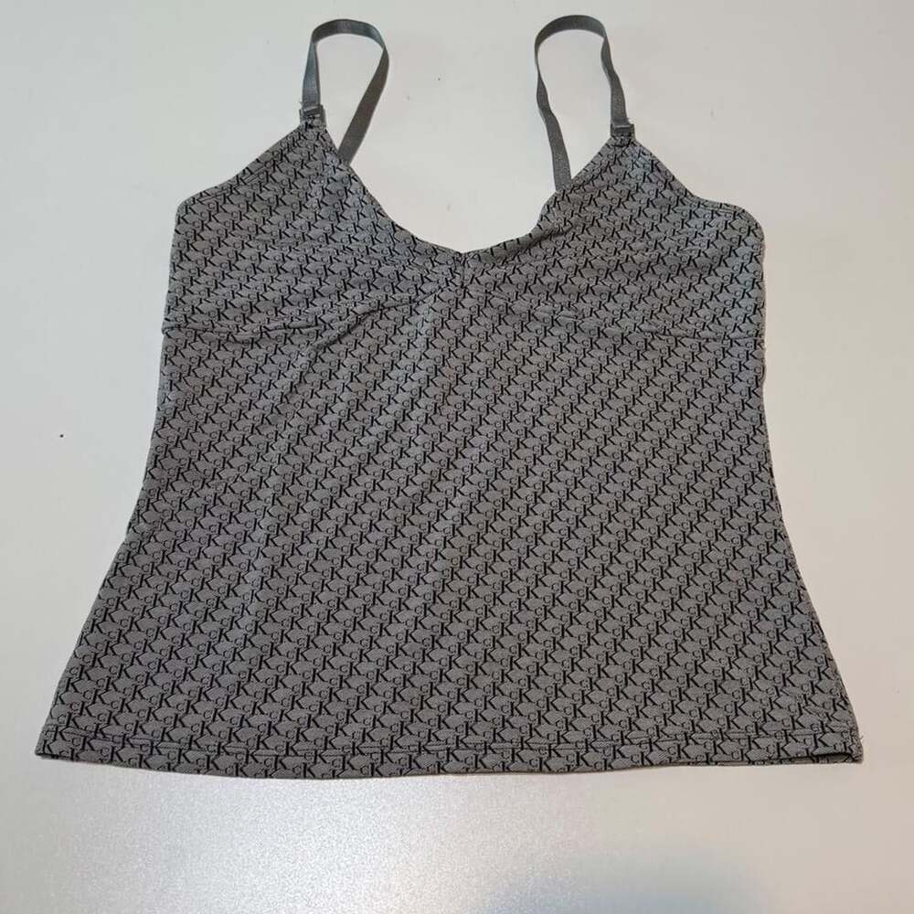 Calvin Klein Vintage 2000s Monogram CK Print Camisole Tank Top